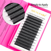 XIUSUZAKU 8D W-Shaped Eyelashes Extensions C/D Curl High Quality Idividual W-8D Lash